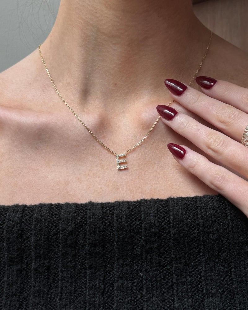 PAVOI 14K Yellow Gold Plated Cubic Zirconia Initial Necklace | Letter Necklaces for Women | S Initial - Image 2