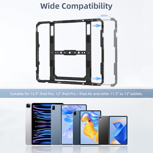 Nitze Tablet Cage for iPad Pro 13" (M5)/(M4), iPad Air 13" (M3), iPadPro 12.9" 2022/2021/2020/2018/2017, and Other 11.5" to 13" Tablet - T-TC02A - Image 2