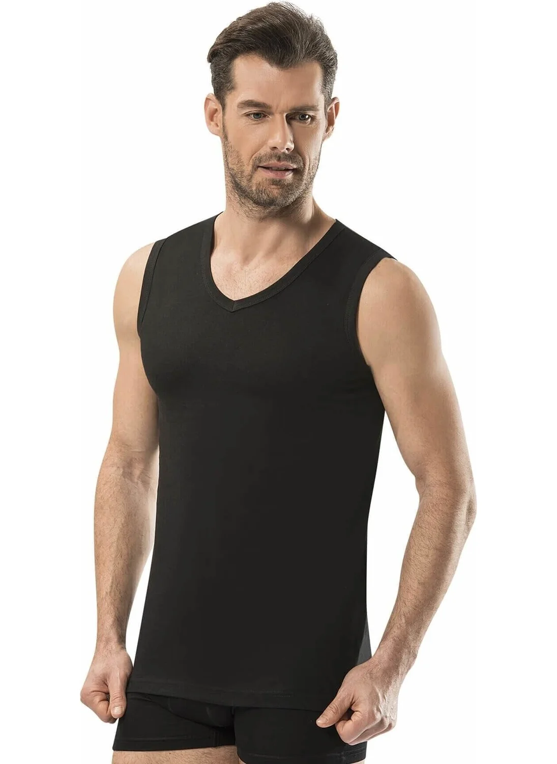 Jiber Men's V-Neck Zero Sleeve Undershirt 3-Pack - 115