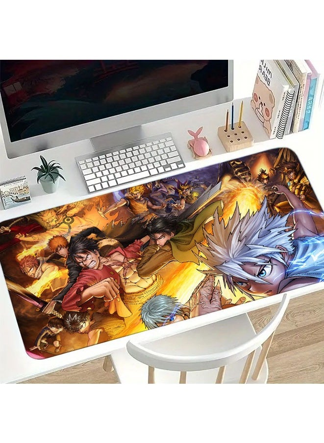 Generic - Anime Collection Mouse Pad, Non-Slip Mousepad, Anime Mouse Pad,HD thermal transfer Naruto or Yu-Gi-Oh, One Piece, etc. Large Mouse Pad, Extended Keyboard Mousepad with Non-Slip Base and Stitched Edge(40cm×80cm) - Image 1