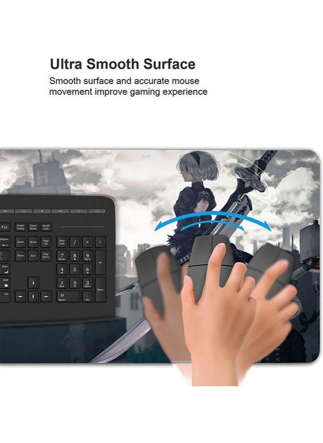 Generic - Anime Collection Mouse Pad, Non-Slip Mousepad, Anime Mouse Pad,HD thermal transfer Naruto or Yu-Gi-Oh, One Piece, etc. Large Mouse Pad, Extended Keyboard Mousepad with Non-Slip Base and Stitched Edge(40cm×80cm) - Image 1
