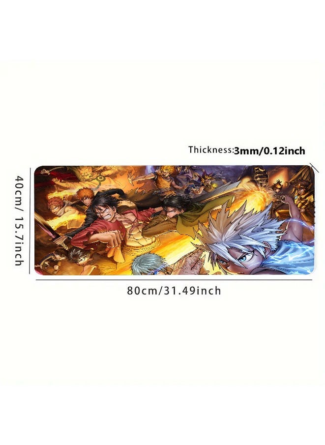 Generic - Anime Collection Mouse Pad, Non-Slip Mousepad, Anime Mouse Pad,HD thermal transfer Naruto or Yu-Gi-Oh, One Piece, etc. Large Mouse Pad, Extended Keyboard Mousepad with Non-Slip Base and Stitched Edge(40cm×80cm) - Image 1