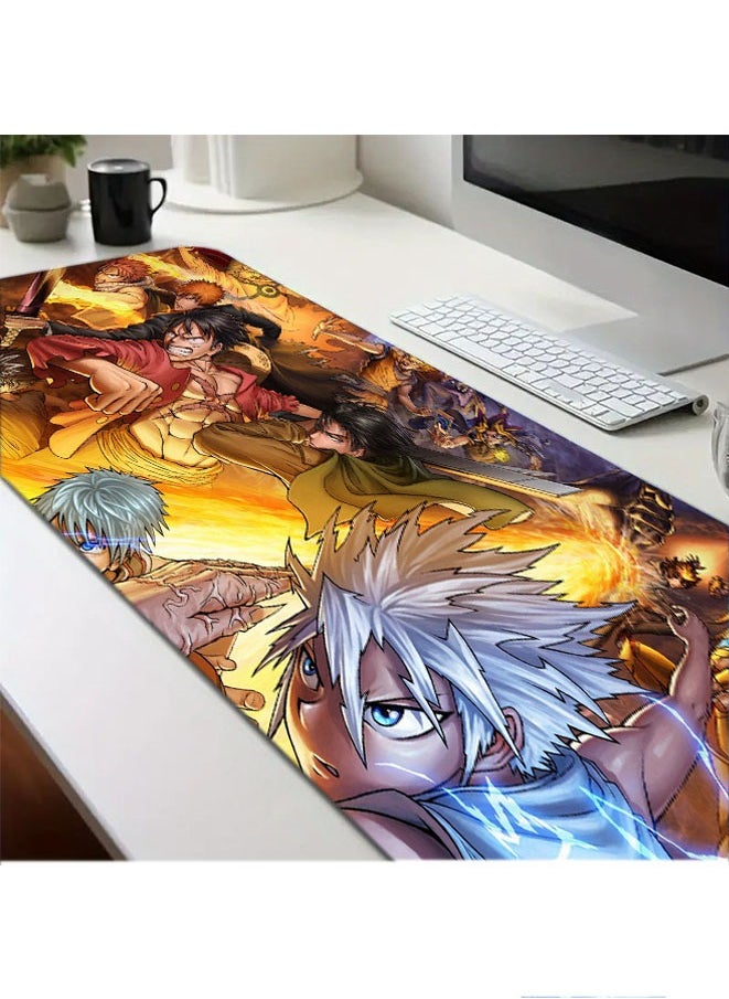 Generic - Anime Collection Mouse Pad, Non-Slip Mousepad, Anime Mouse Pad,HD thermal transfer Naruto or Yu-Gi-Oh, One Piece, etc. Large Mouse Pad, Extended Keyboard Mousepad with Non-Slip Base and Stitched Edge(40cm×80cm) - Image 1