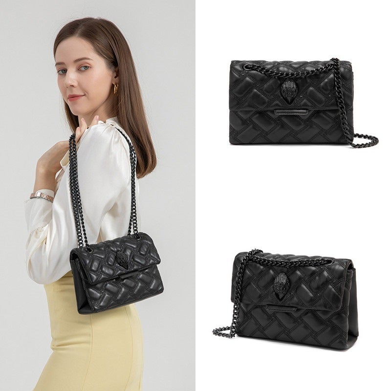 Kurt Geiger Black Chain Shoulder Crossbody Bag with Small Square Design - Image 1
