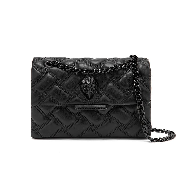 Kurt Geiger Black Chain Shoulder Crossbody Bag with Small Square Design - Image 5