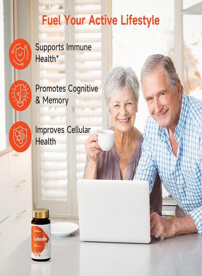 Temimar Luteolin Supplement 100mg, Flavonoids Supplements for Brain Health Support, Non-GMO, Gluten Free,Made in USA, 120 Vegan Capsules - Image 2