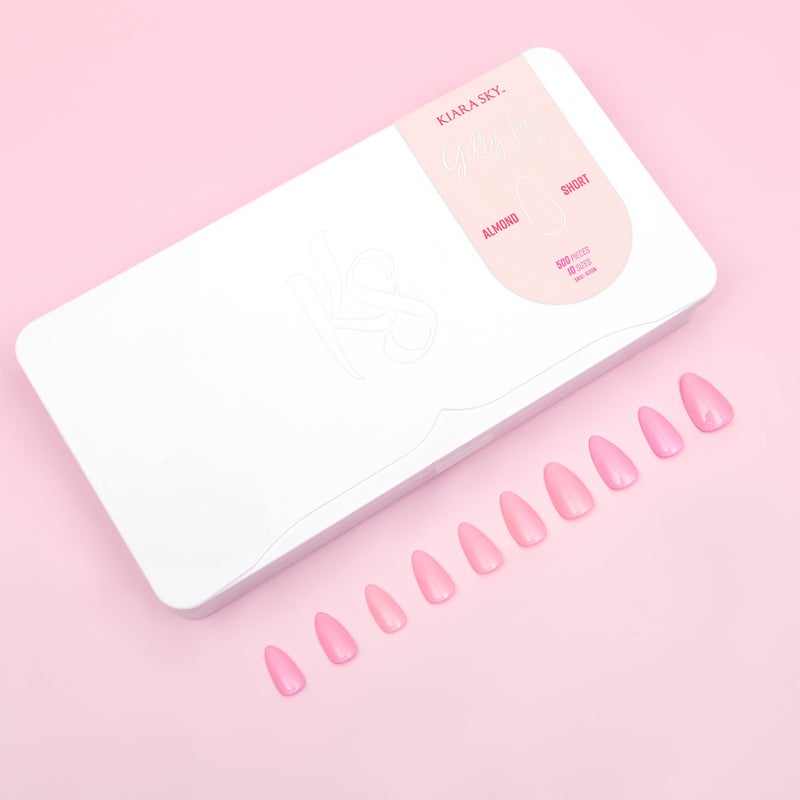 Kiara Sky Gelly Tips | Soak Off Soft Gel Nail Extensions | 500 pieces - 10 Sizes | Almond Short - Image 3