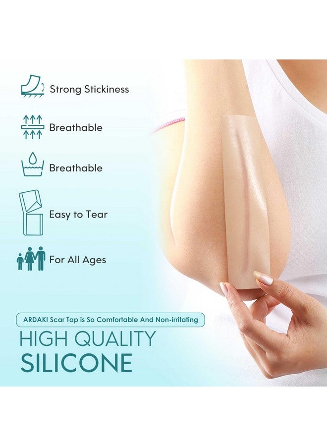 ARDAKI Silicone Scar Sheets,Silicone Scar Tape,Scar Tape For Surgical Scars,Silicone Scar Removal Strips For Surgical,C-Section,Tummy Tuck,Keloid Scars,Acne Scars, Reusable (1.6"X 60" Roll-1.5M) - Image 5
