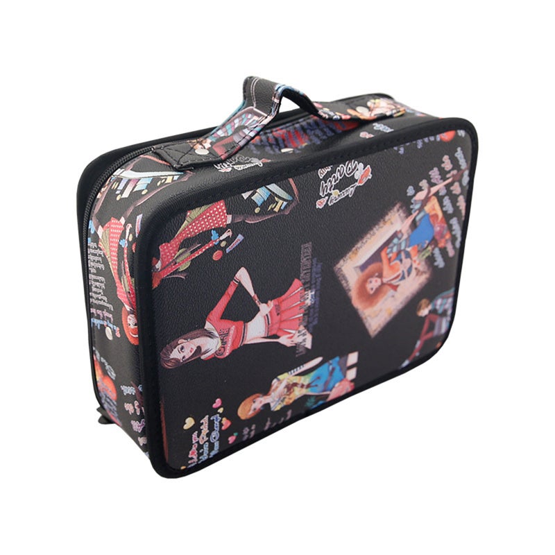 Salon Hairdressing Tool Storage Box Large Capacity Storage Toolbox with Smooth Zipper Multi-layer Design with Scissor Slots - Image 2