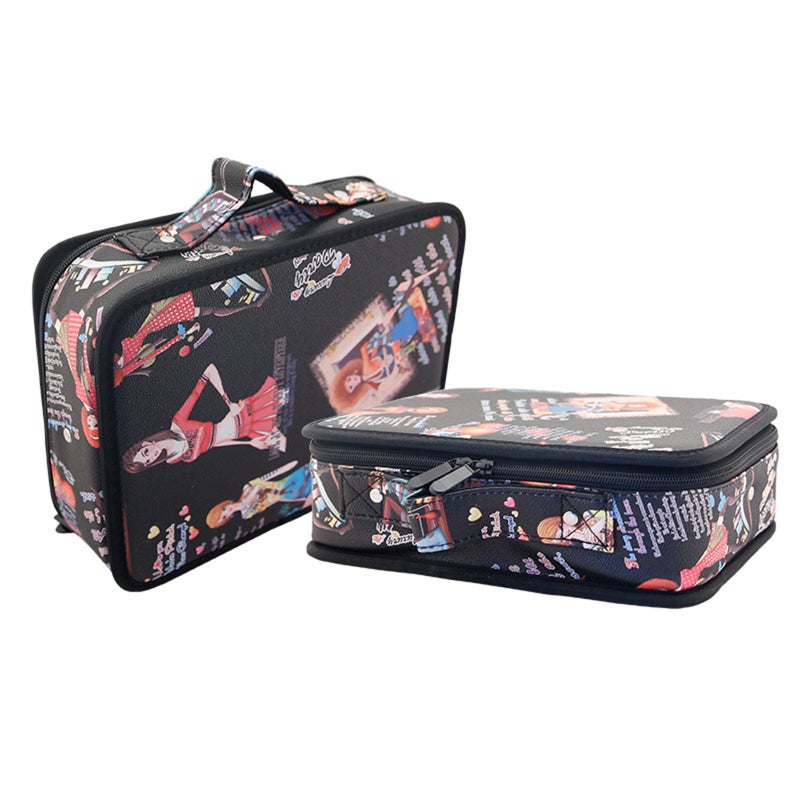 Salon Hairdressing Tool Storage Box Large Capacity Storage Toolbox with Smooth Zipper Multi-layer Design with Scissor Slots - Image 4