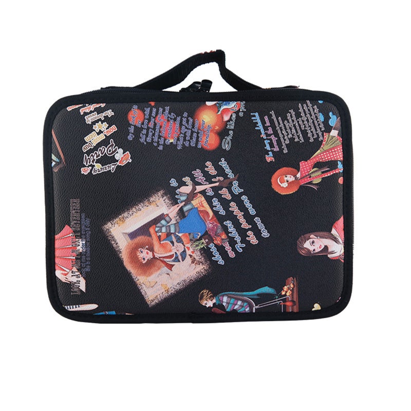 Salon Hairdressing Tool Storage Box Large Capacity Storage Toolbox with Smooth Zipper Multi-layer Design with Scissor Slots - Image 1