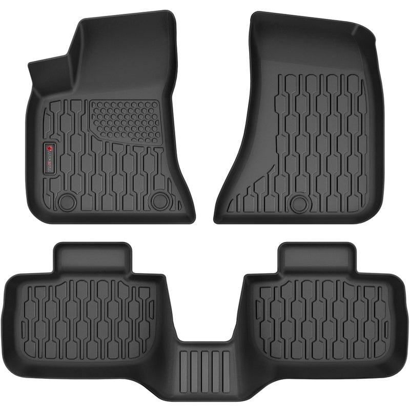 AUTOBULL Floor Mats Compatible with 2011-2023 Dodge Charger RWD & Chrysler 300 Rear-Wheel Drive ONLY, All Weather TPE Floor Liners, Custom Fit Car mats, 1st & 2nd Row, Black - Image 1