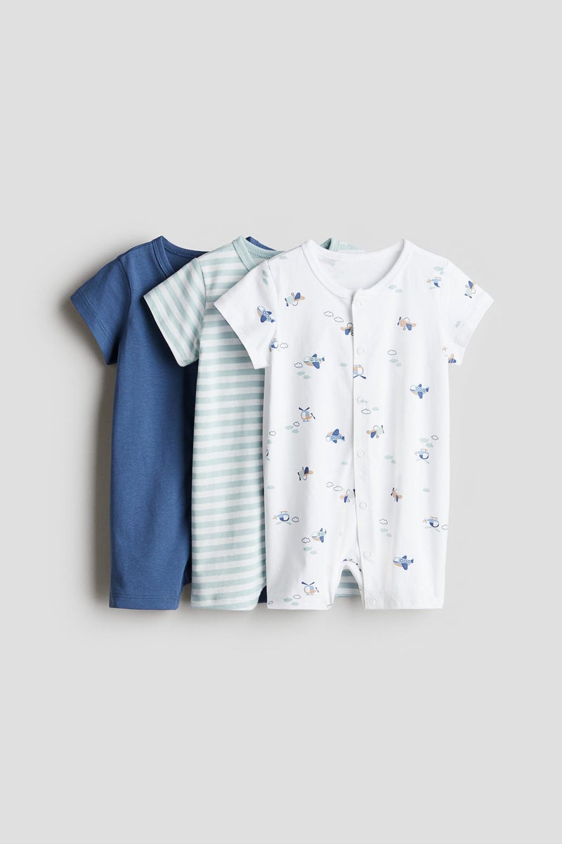 H&M 3-Pack Cotton Pyjamas - Image 1