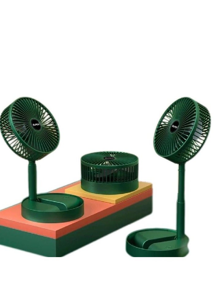 Super Foldable Telescopic Fan – USB Rechargeable & Adjustable  - Image 1