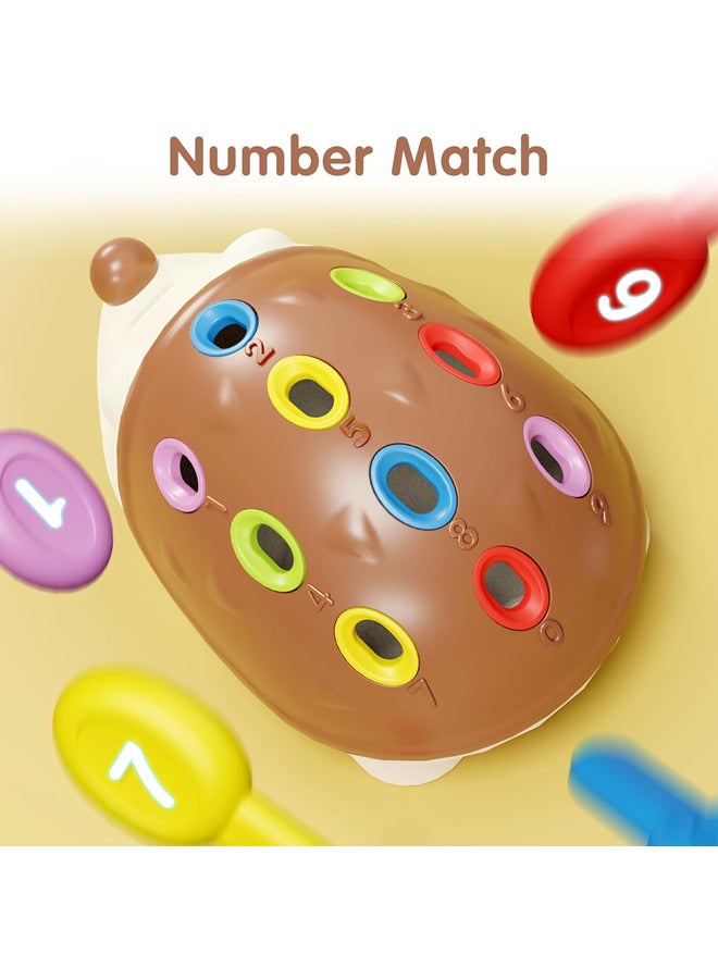 Fine Motor Toys for Toddlers 1-3, Baby Hedgehog Montessorri Learning Set, Educational Counting Sorter Toy, Development Infant Gifts 9 12 18 Month 1 2 3 Year Old Boys Girls Kids Babies - Image 4