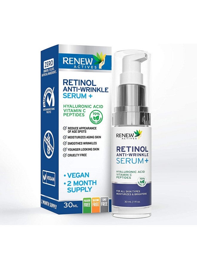 Renew Actives Retinol Facial Serum with Hyaluronic Acid & Vitamin C - Hydrate, Nourish, & Moisturize Face - For all skin Types - 30ml - Image 1