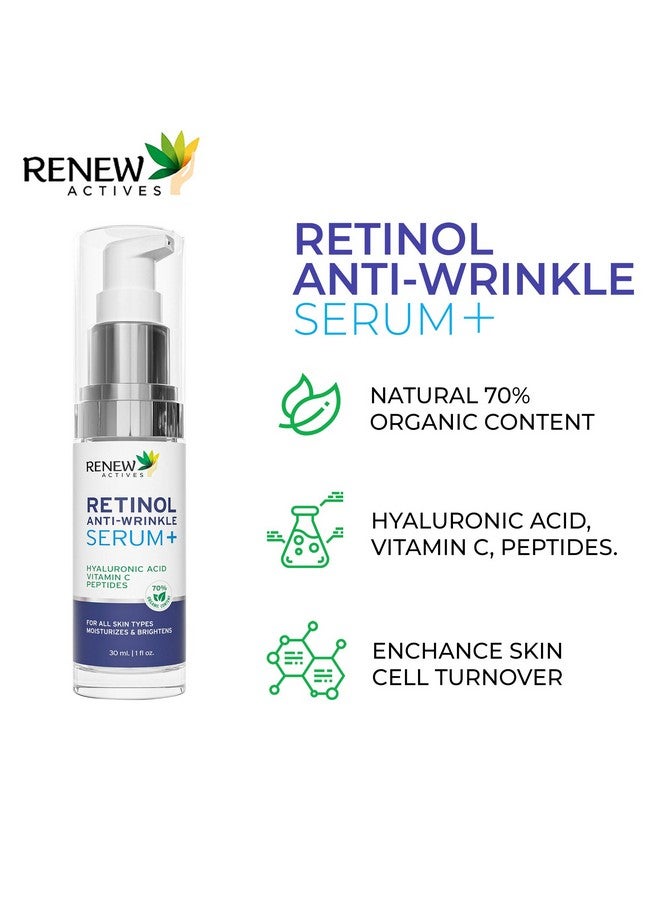 Renew Actives Retinol Facial Serum with Hyaluronic Acid & Vitamin C - Hydrate, Nourish, & Moisturize Face - For all skin Types - 30ml - Image 2