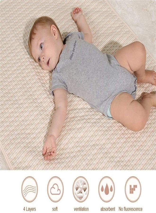 Waterproof Bed Pad Washable Mattress Protector 4 Layer Blanket Sheet Soft and Absorbent Urine Pads for Baby Toddler Children and Adults with Incontinence (50cm*70cm)  - Image 3