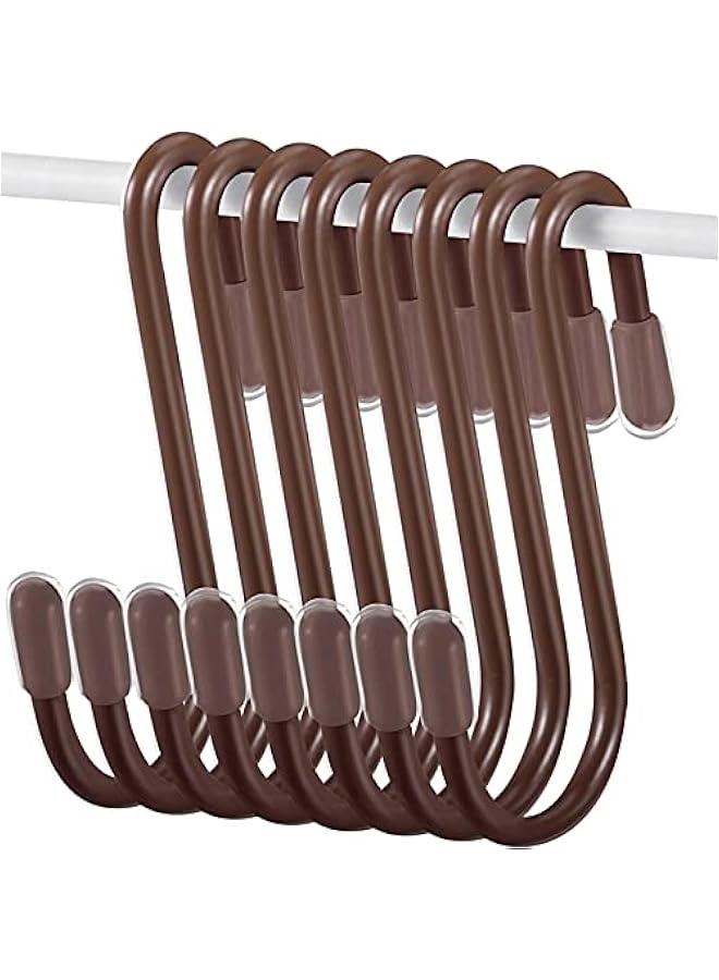 Arabest 36 Pieces S Hooks for Hanging Heavy Duty S Shaped Hook Rack Metal Non Slip Hanger for Stocking Kitchen Pot Utensils Closet Wire Bathroom Bedroom Pan Bag Towel Plant(2.4 Inch,Bronze) - Image 1