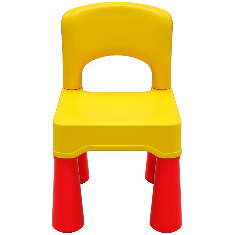 burgkidz Plastic Toddler Chair Durable and Lightweight 93 Height Seat Indoor or Outdoor Use for Boys Girls for 18 Months Yellow
