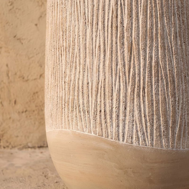 DANUBE HOME Fibre Clay Pots Sand Drift A - 31X31X48.5 Cm, Multi Color, Natural-Looking Pot, Mgo ,For Displaying Flowers, Herbs, Shrubs, Ornamental Plants - Image 3