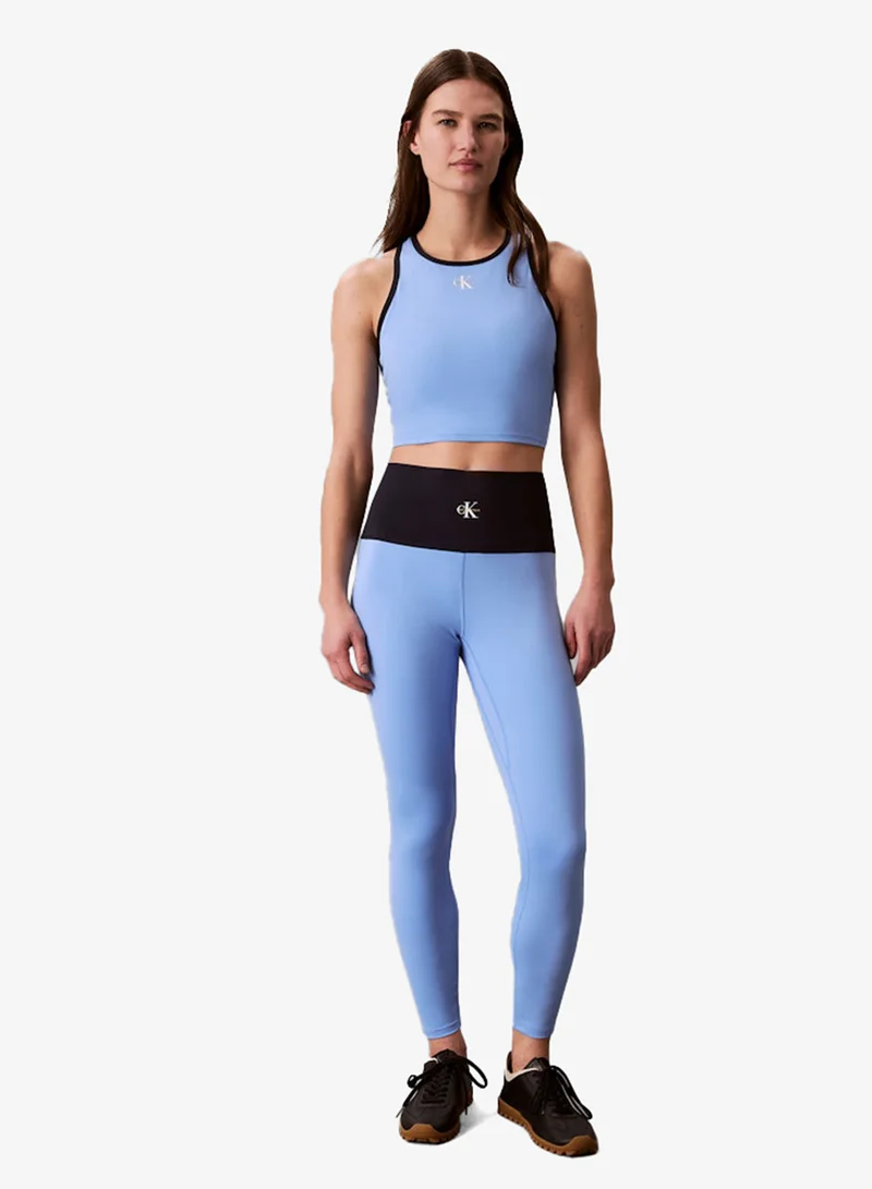 Calvin Klein Sports Blue Descent Icon Sport Graphic Longline Bra for Women | Best Price UAE