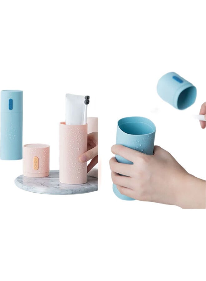 Sometimes Youshiguang Travel Mouthwash Cup, Toothbrush Holder, Simple Portable Toiletry Set For Business Trips And Travel, White - Image 3