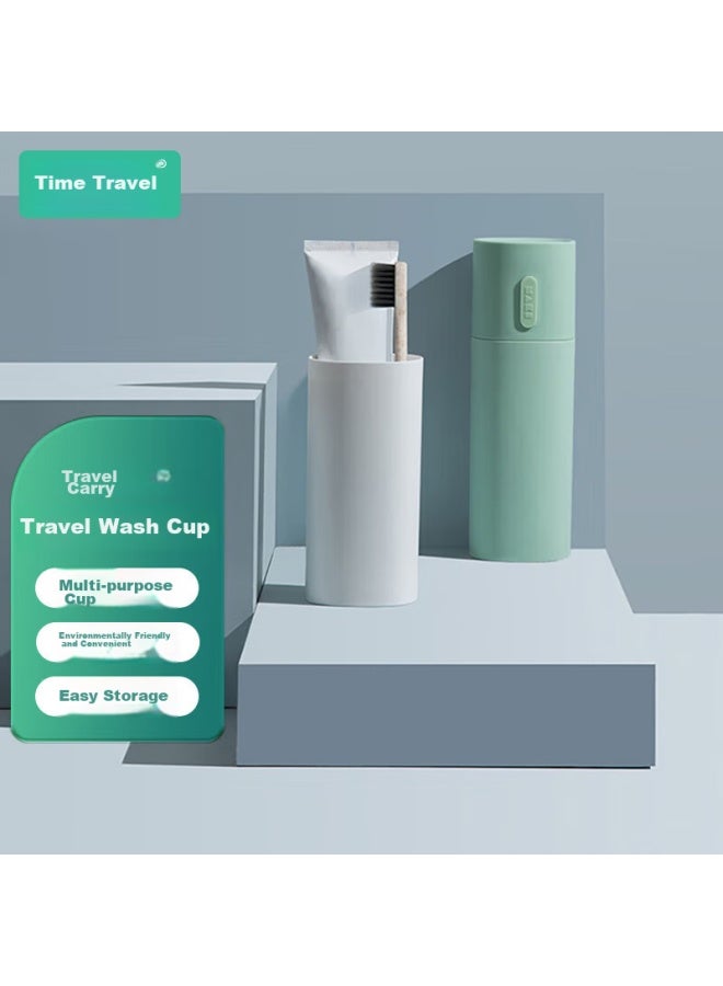 Sometimes Youshiguang Youshiguang Travel Mouthwash Cup, Toothbrush Holder, Simple Portable Toiletry Set For Business Trips And Travel, White - Image 1