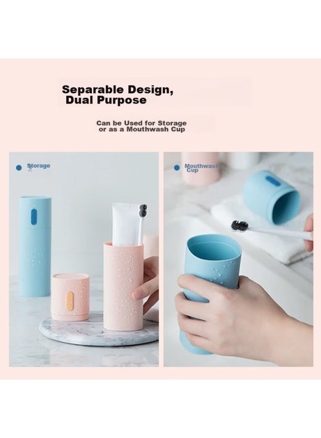 Sometimes Youshiguang Youshiguang Travel Mouthwash Cup, Toothbrush Holder, Simple Portable Toiletry Set For Business Trips And Travel, White - Image 2