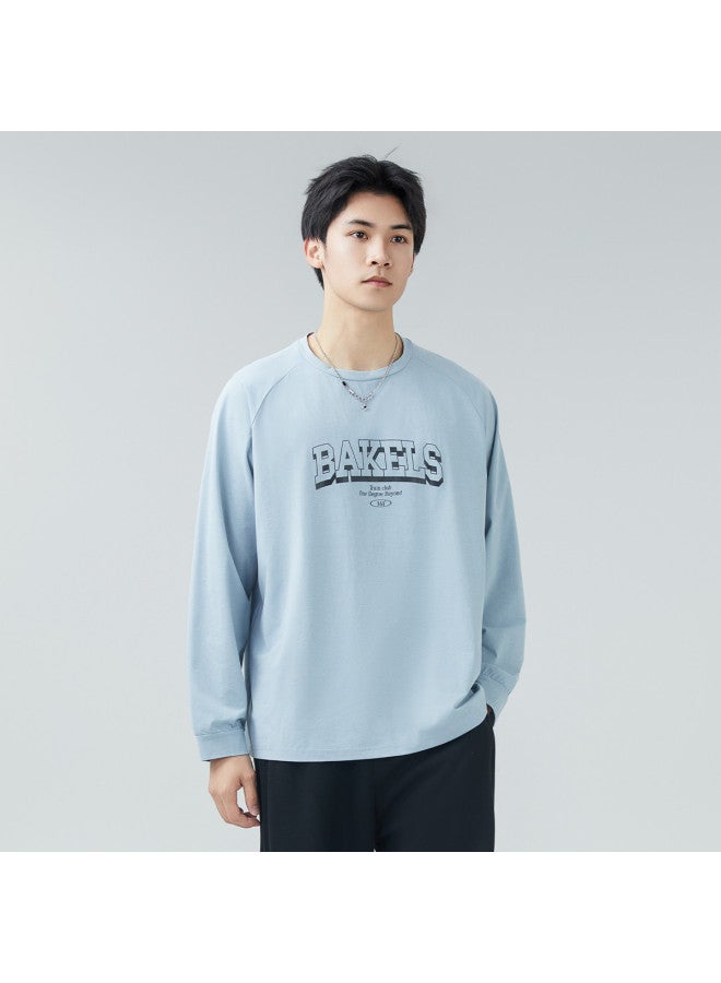 Sun Protection & Antibacterial】25 Spring Tech Fabric Round Neck Long Sleeve T-shirt, Versatile Sporty Casual Top - Image 3