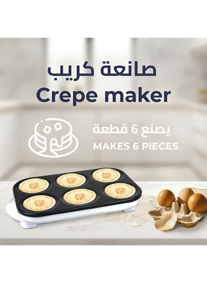 Home Master Home Master 6-Cavity Pancake Maker – 1500W, Non-Stick Surface, HM-150 - Image 3