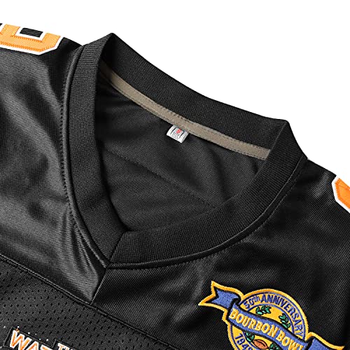 Phoneutrix Bobby Boucher #9 The Waterboy Adam Sandler Movie Mud Dogs Bourbon Bowl Football Jersey (Black, 3X-Large) - Image 4