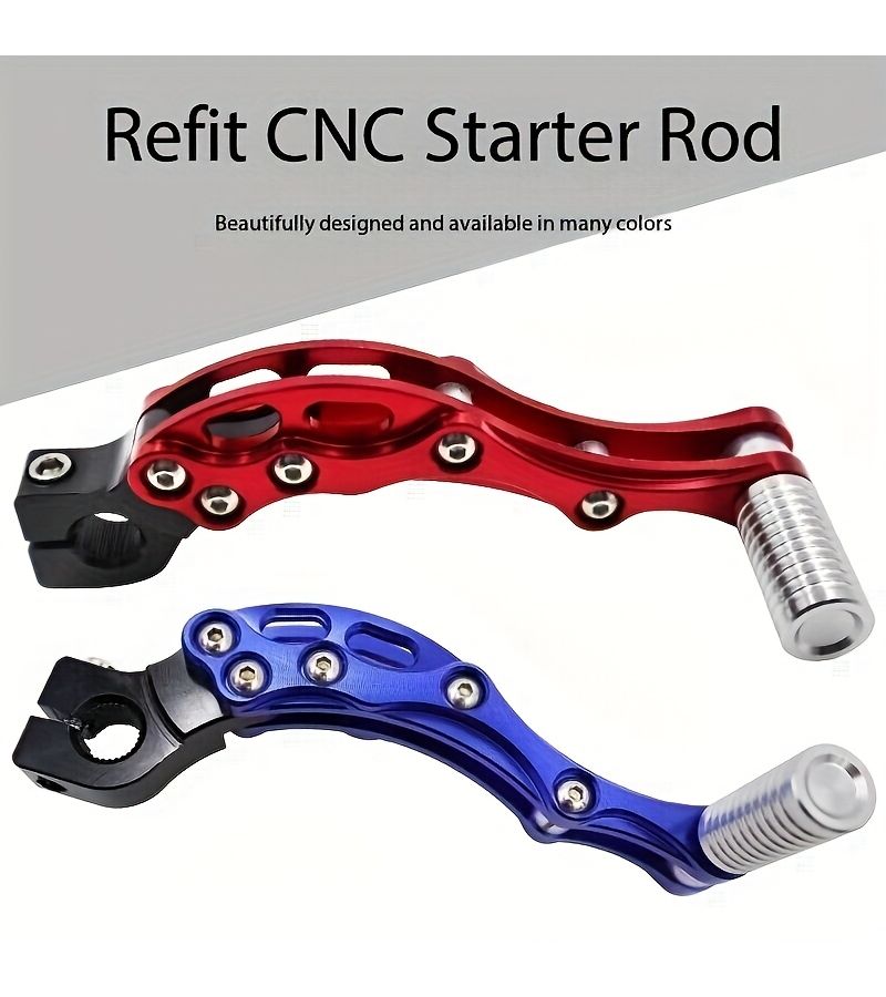 Aluminum Alloy Motorcycle Shift Control Lever Silvery Black For Jog50 90 100 Fuxi 100cc Ghost Fire RSZ Modified CNC Engine Start Lever Available 3 Colors - Image 1