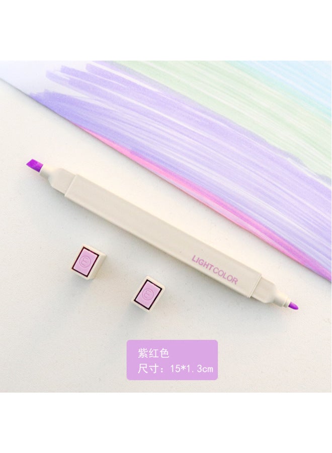 Double-headed Color Highlighter – Soft Head Light Color Series – Student Marker – TikTok Stationery