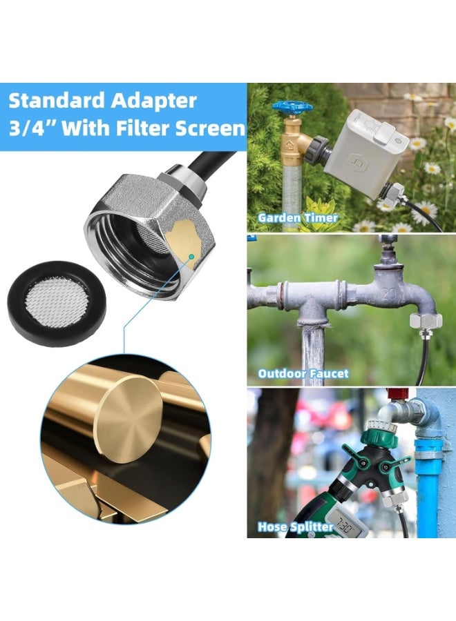 Soofam Mist cooling cooling system, 66 feet (20 meters) mist line + 20 brass mist nozzles + 19 tee connectors + brass adapter (3/4"), patio garden greenhouse outdoor cooling water park trampoline - Image 2