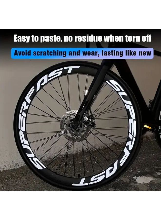 Laser Color Reflective Bicycle Wheel Stickers 8pcs Set Waterproof PVC Rim Decals - Image 3