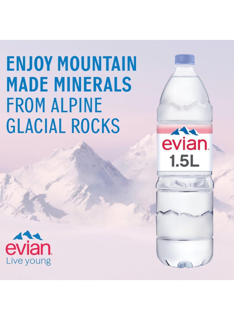 Evian Natural Mineral Water 1.5 L x6 Pcs - Image 2