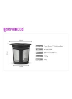 NIBEMINENT 8-Pack Of Coffee Capsules K Cup Refillable And Reusable Filters Enlarge Mesh Strainer Large Inlet For Keurig 2.0 and 1.0 Black 15.5*5.7*10cm  - Image 3