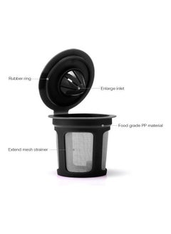 NIBEMINENT 8-Pack Of Coffee Capsules K Cup Refillable And Reusable Filters Enlarge Mesh Strainer Large Inlet For Keurig 2.0 and 1.0 Black 15.5*5.7*10cm  - Image 4