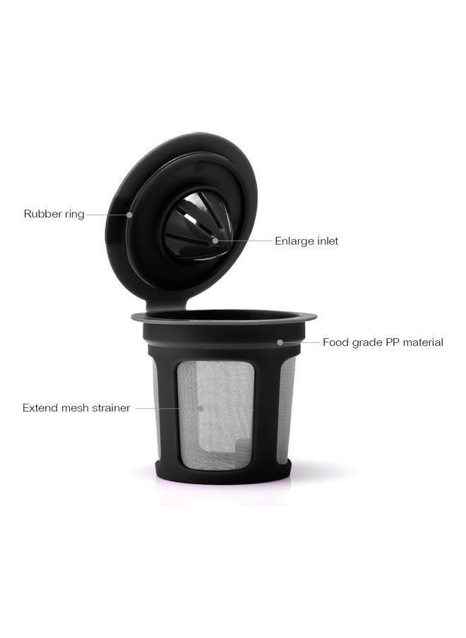 NIBEMINENT 8-Pack Of Coffee Capsules K Cup Refillable And Reusable Filters Enlarge Mesh Strainer Large Inlet For Keurig 2.0 and 1.0 Black 15.5*5.7*10cm  - Image 4
