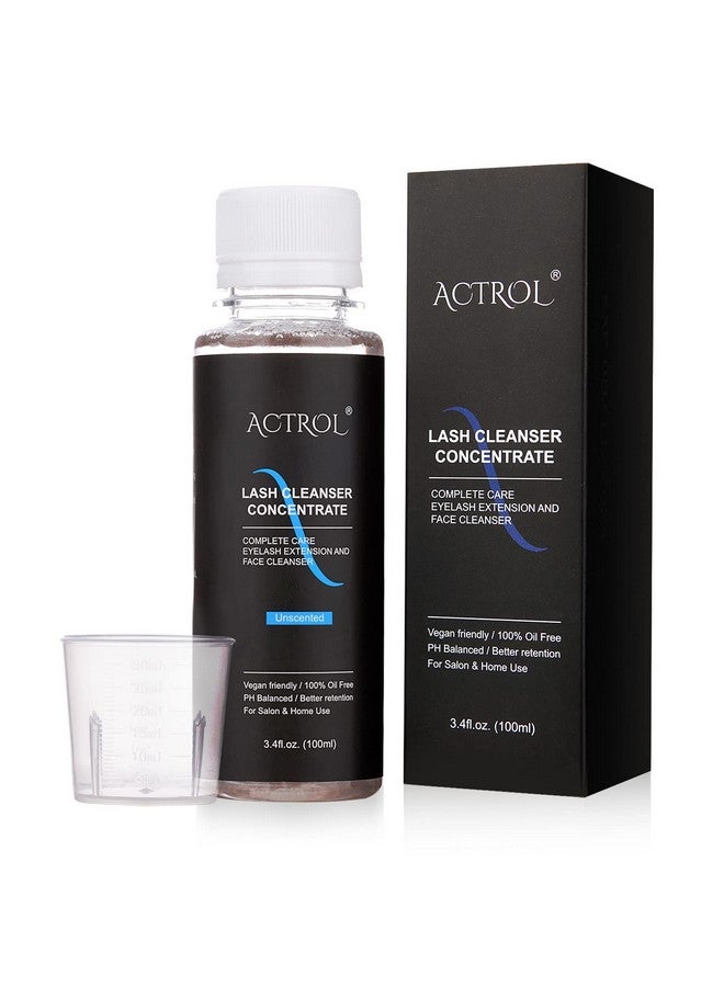 اكترول ACTROL منظف الرموش المركز 100 مل، شامبو احترافي غير معطر للرموش، منظف رغوي للرموش الصناعية مع عناية منزلية - عبوة من 20 زجاجة - Image 1