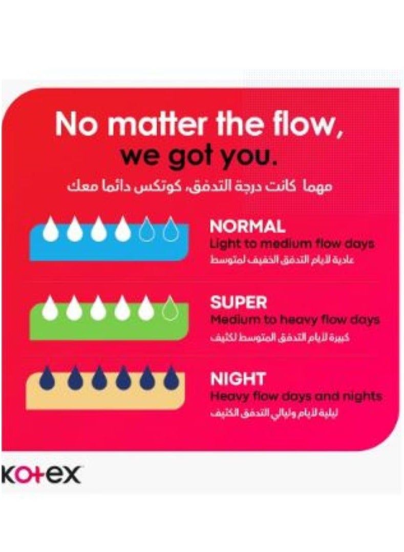 Kotex Maxi Comfort & Clean Large Sanitary Pads with Wings - 30 Pieces - Image 4