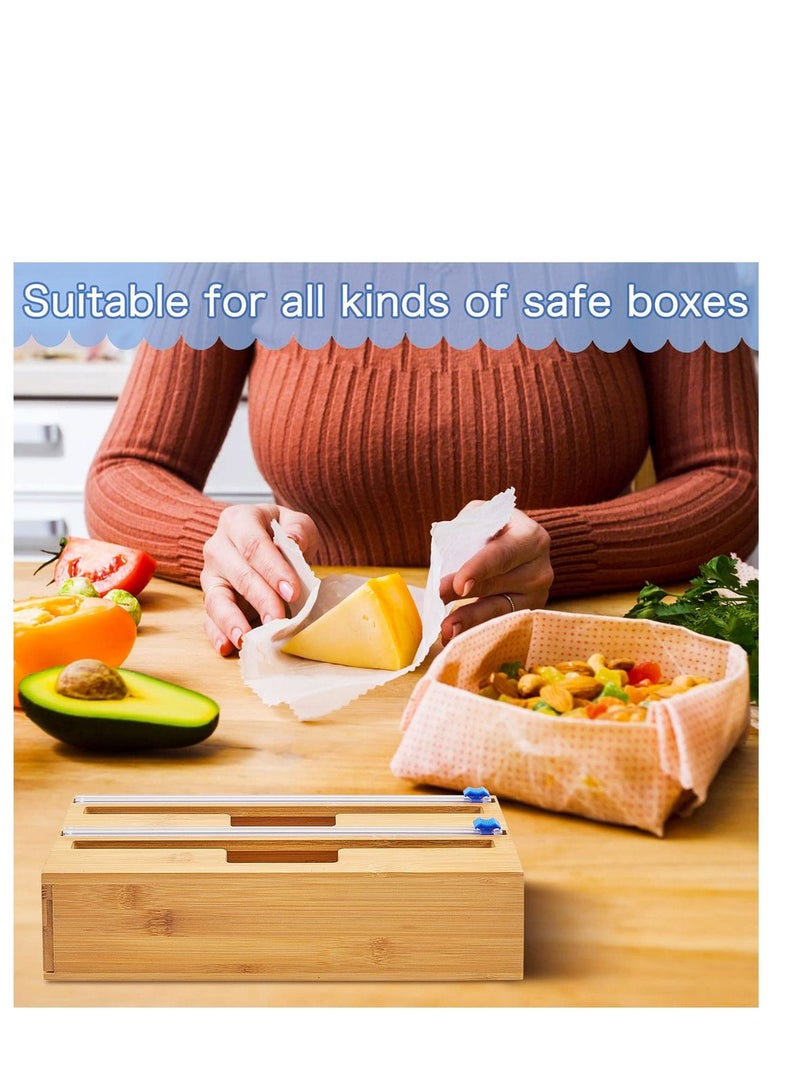 SYOSI Plastic Wrap Cutter, Aluminum Foil and Wax Paper Dispenser, Self Adhesive Two Way Sliding Tool for Aluminum Foil Paper, Replacements for 12.5 Inches Plastic Food Wrap Cutter 6 pcs  - Image 5