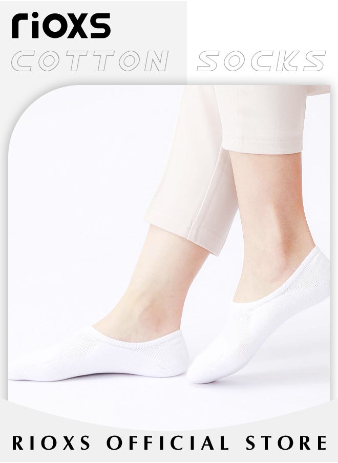 RIOXS - No Show Socks Set with 3 Basic Colors, 6 Pairs of Low-cut Liners Socks, Anti-slid Invisible Socks, High-quality Athletic Socks, Easy to Match Different Kinds of Shoes - Image 1