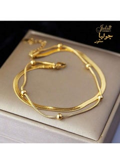 18K Gold Plated Stainless Steel Snake Herringbone Layering Bracelet - pzsku/Z0DE5BB2DC8079AFC7829Z/45/_/1727997613/13506a8b-50e7-4ac5-9d6d-e448e20527c1