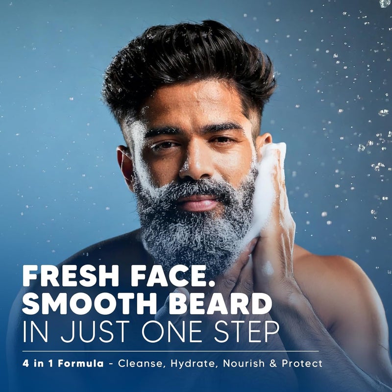 Letsshave 2in1 Face Beard Wash for Men 250ml Gentle Cleanser with Pomegranate Grape Seed Aloe Paraben SulphateFree Natural face wash for men 250ml - Image 2