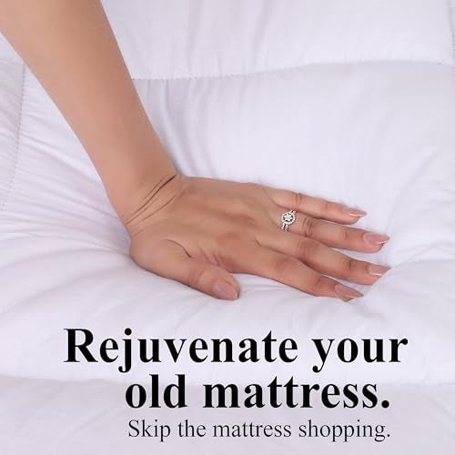 DAKSH Ultra Soft & Fluffy 2500 GSM Mattress Topper Single Size Bed, Cotton Top & Bottom for Better Sleep - 3 Inch Thick Microfiber Mattress Padding with Elastic Bands, White - 36x78Inch | 3X6.5Feet - Image 2