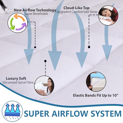 DAKSH Ultra Soft & Fluffy 2500 GSM Mattress Topper Single Size Bed, Cotton Top & Bottom for Better Sleep - 3 Inch Thick Microfiber Mattress Padding with Elastic Bands, White - 36x78Inch | 3X6.5Feet - Image 4