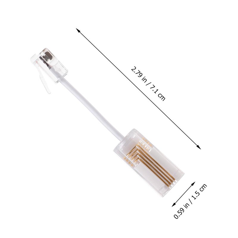 2pcs White Anti Tangle Rotating Telephone Cord Detangler For Home And Office Use - Image 3