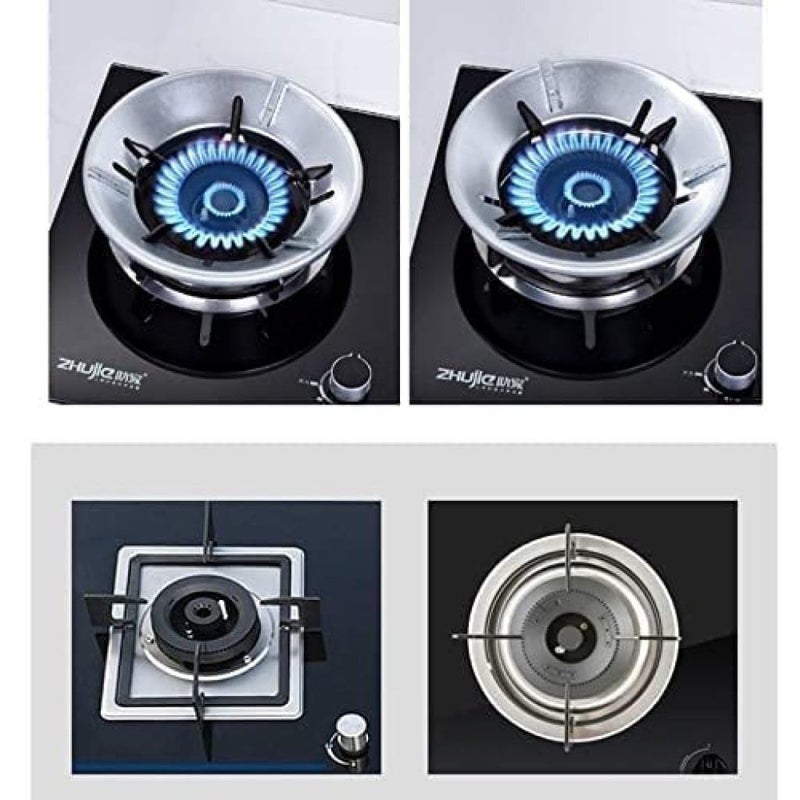 samtrish fire windproof gas saver burner stand gas saver jali ring gas energy saver stand gas saver protecter flame suitable for all gas stove Openpack of 2 - Image 3